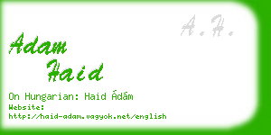 adam haid business card